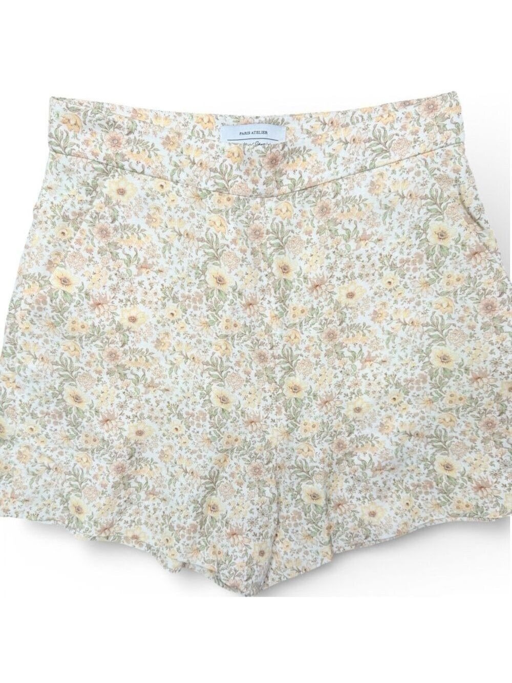 & Other Stories Paris Atelier Floral High-Waisted Shorts Size 2